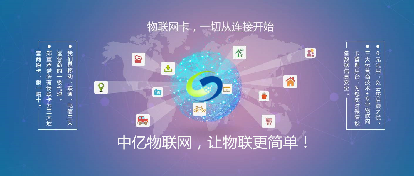 物聯網流量卡_物聯網專用卡_移動物聯流量卡首選中億物聯網！